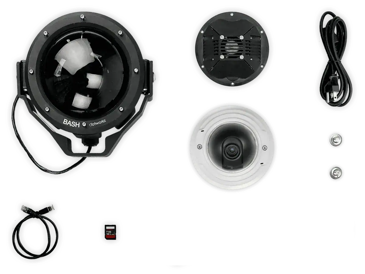 BASH Hot Weather Wide Angle Camera Kit - Security PTZ / CCTV / Static / Fixed Live Camera Streaming